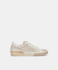ZINA SNEAKERS BONE GOLD WOVEN