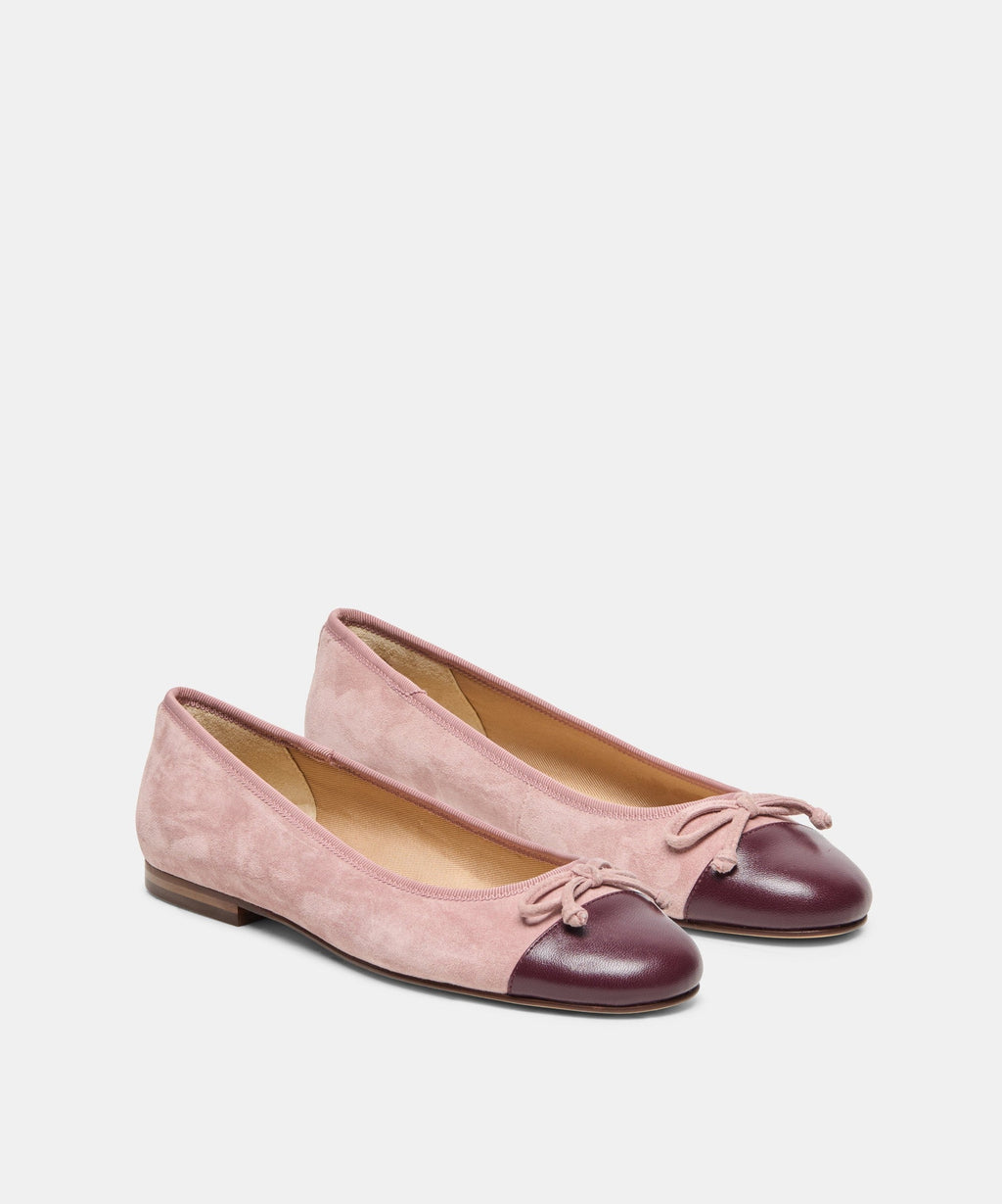 RITLA CAPTOE BALLET FLATS PINK SUEDE