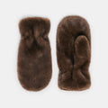 FAUX FUR MITTENS ESPRESSO