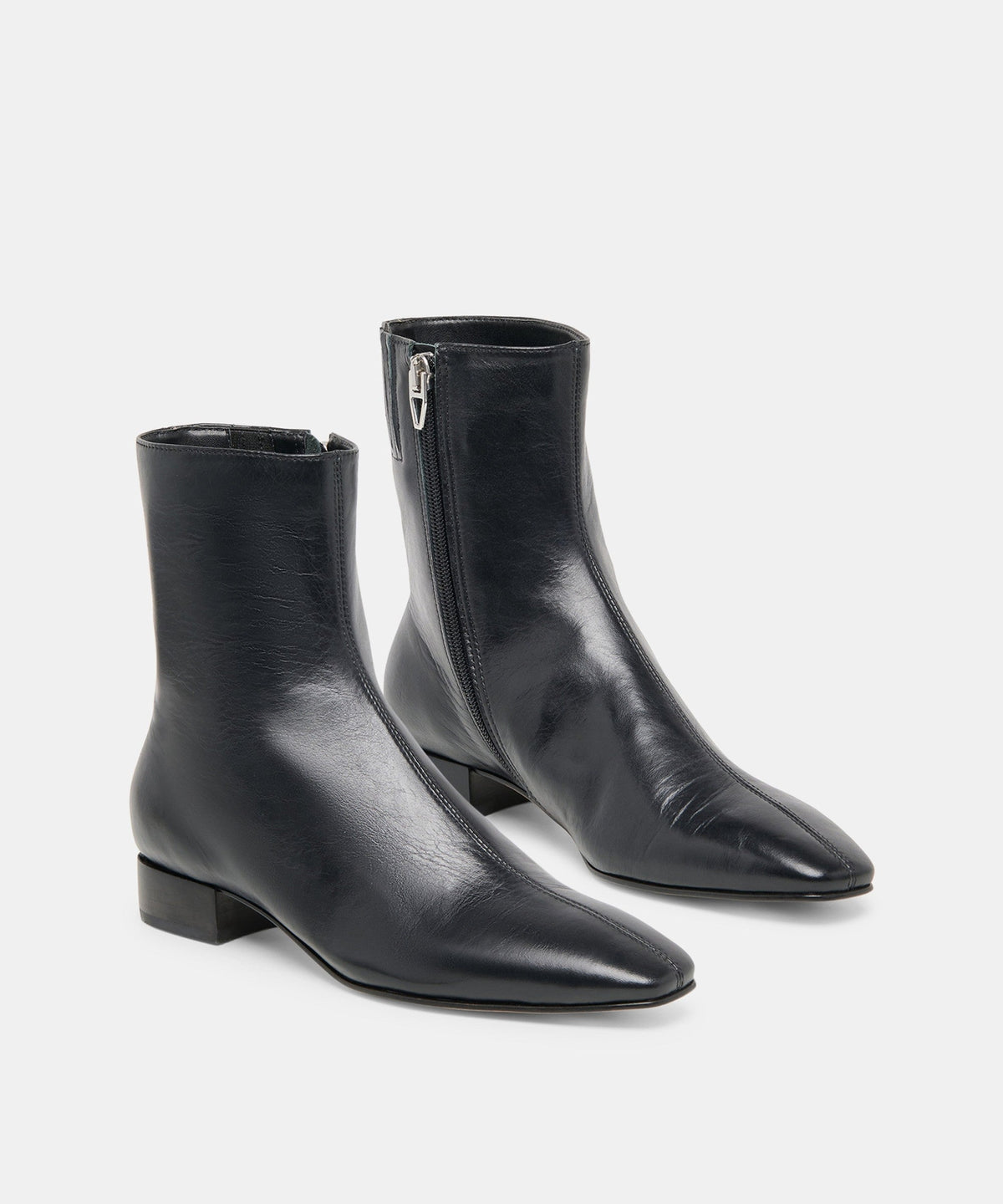 TARINE BOOTIES BLACK LEATHER