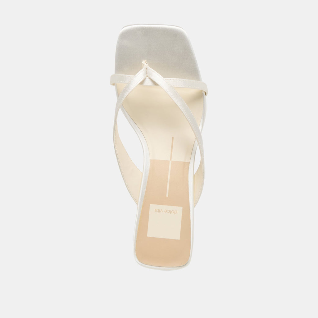 BREVEL HEELS TRUE WHITE SATIN
