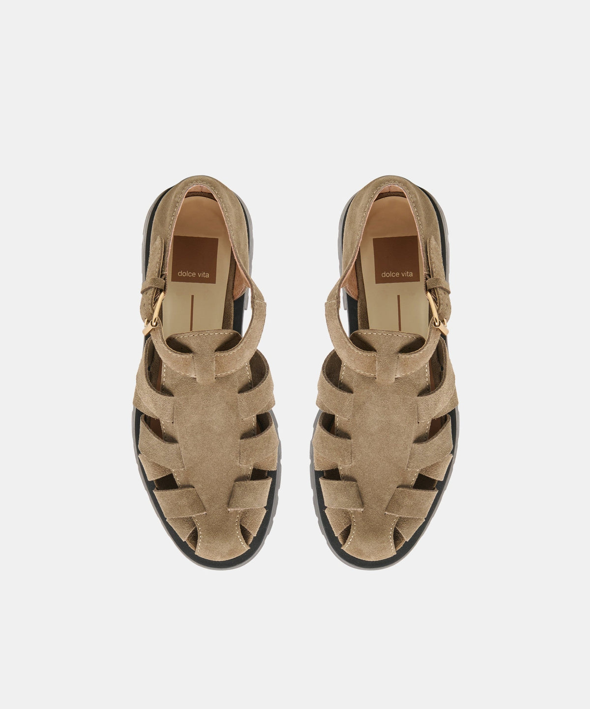 ELSAH FLATS OLIVE SUEDE