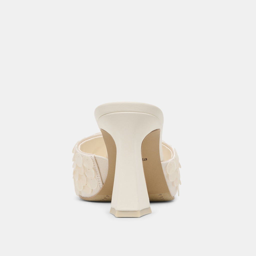NANDY CONFETTI HEELS IVORY SEQUIN