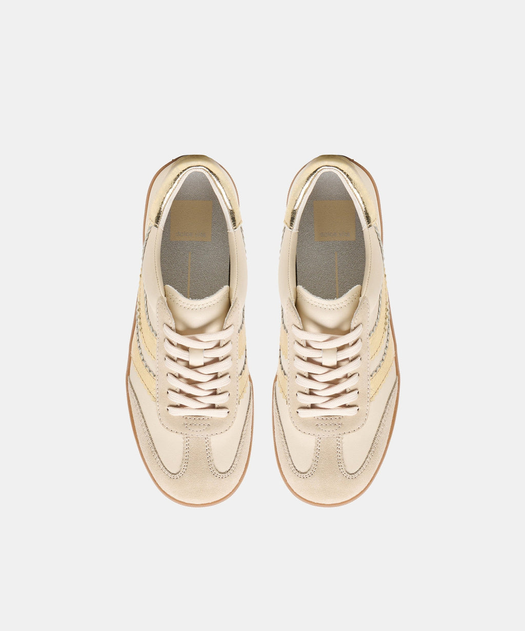 MERIT SNEAKERS WHITE GOLD LEATHER