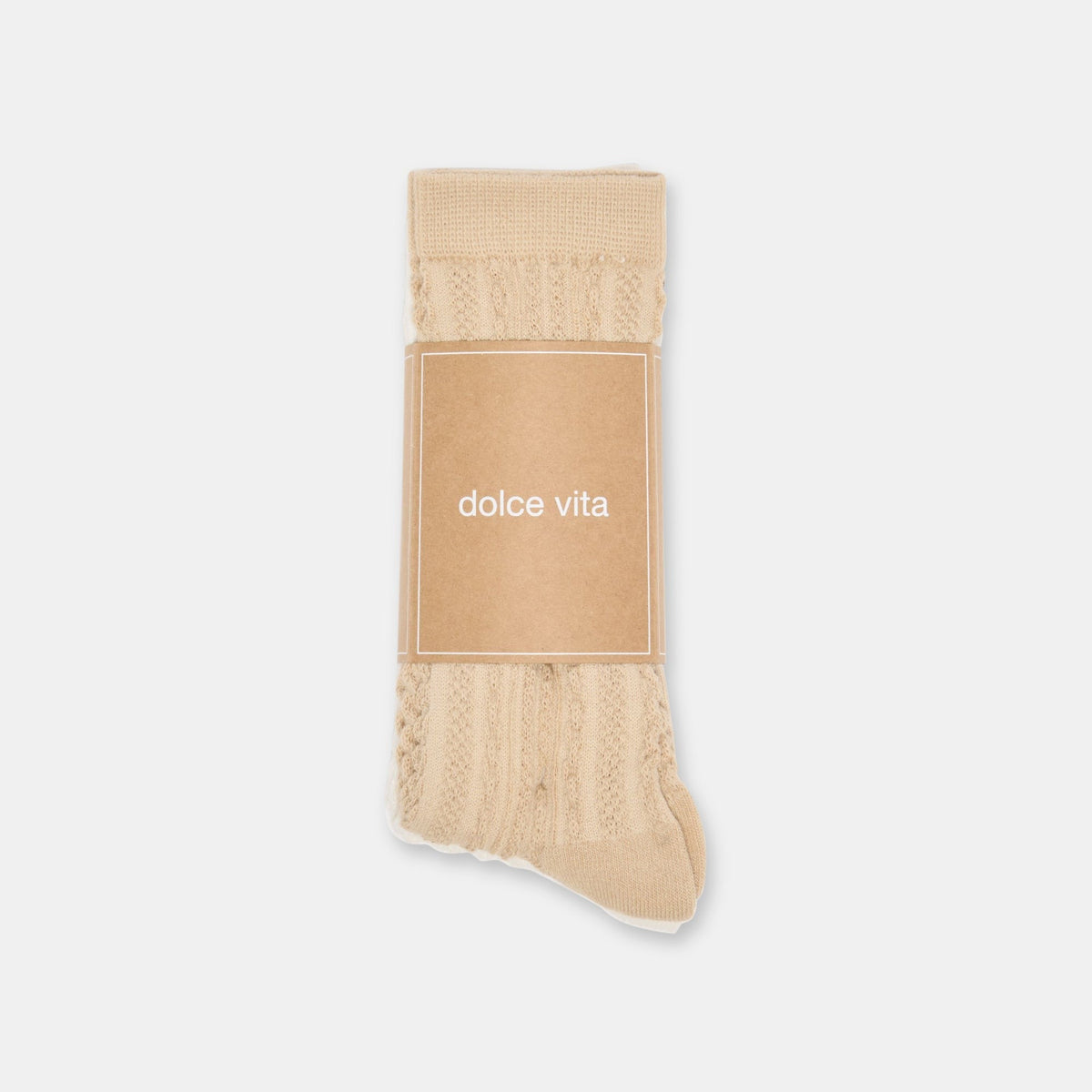 5 PACK MIXED TEXTURE CREW SOCKS TAN MULTI